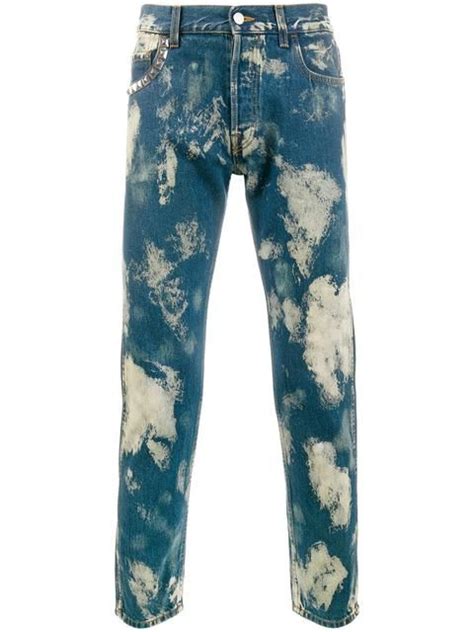 gucci bleached denim and punk inspired|Gucci Jeans & Denim for Men .